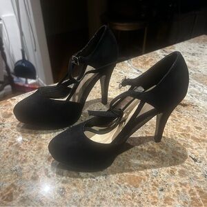 Call it Spring Lentigione Black Mesh Detailing Heels